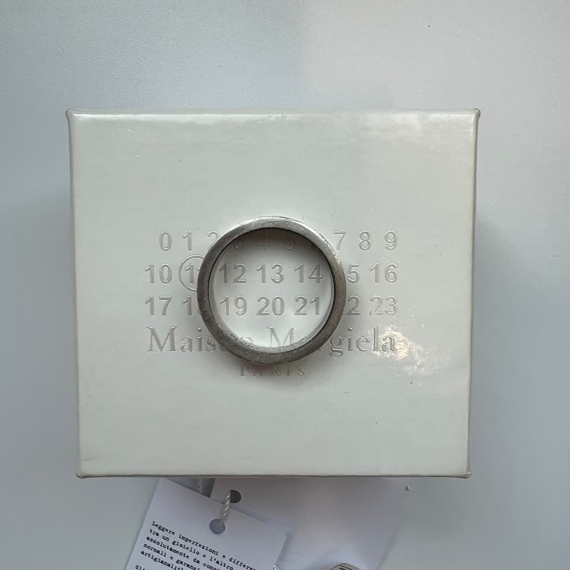 메종마르지엘라 블루 로고 스털링 실버링 8사이즈 상품이미지7