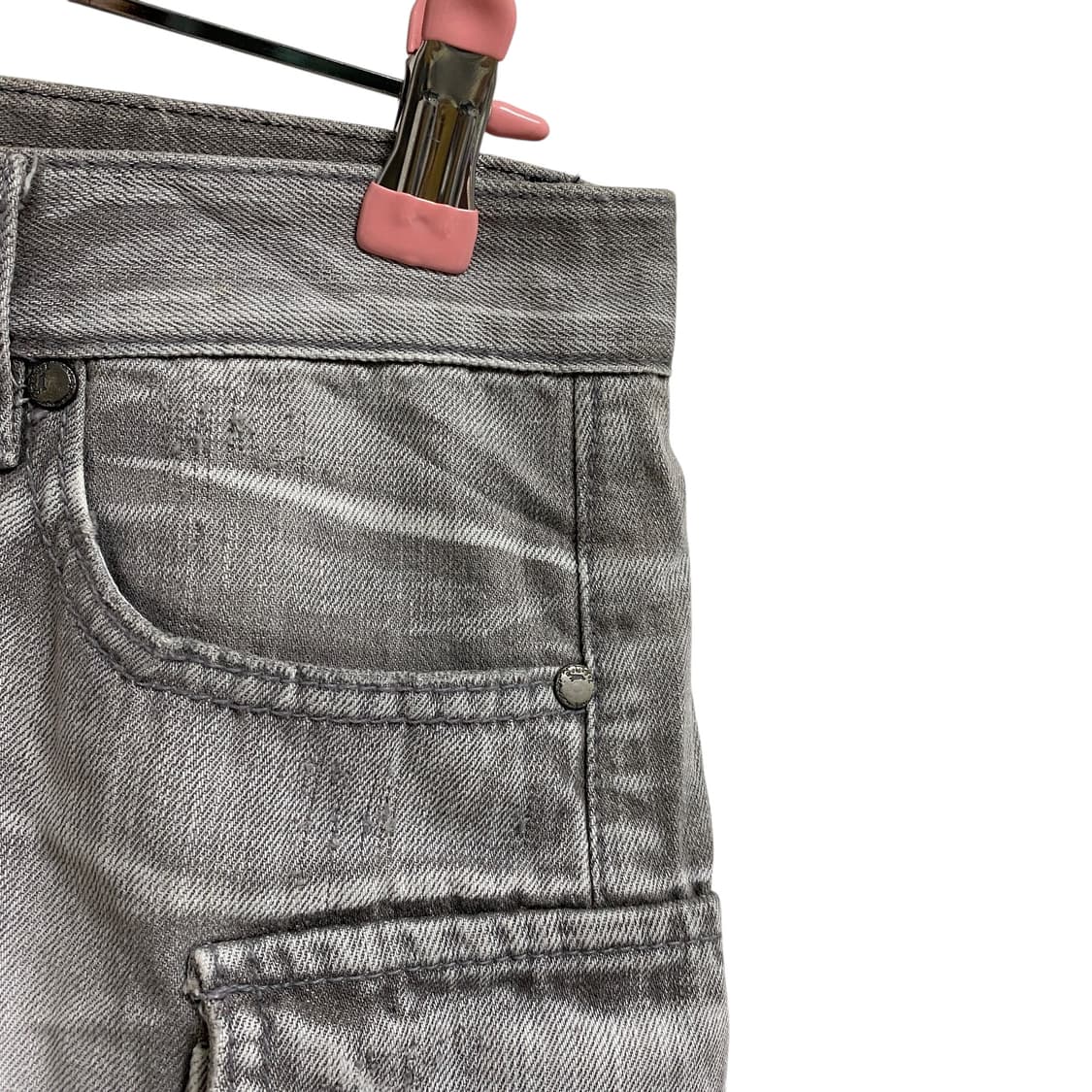 Gray washing western cargo skirt 상품이미지5