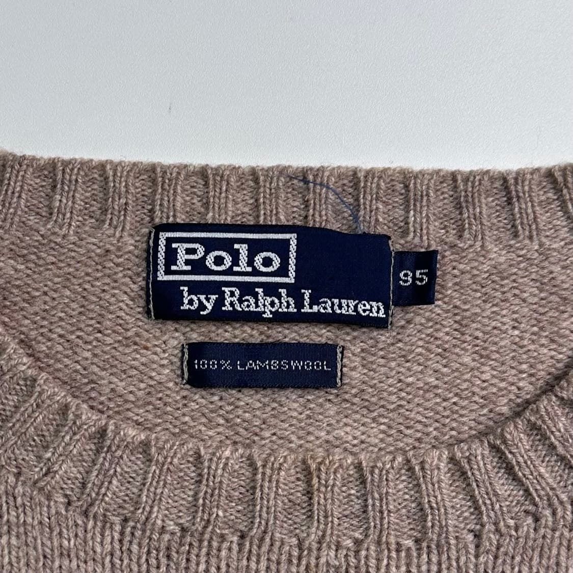 폴로 랄프로렌 베이지 울 니트  상품이미지5