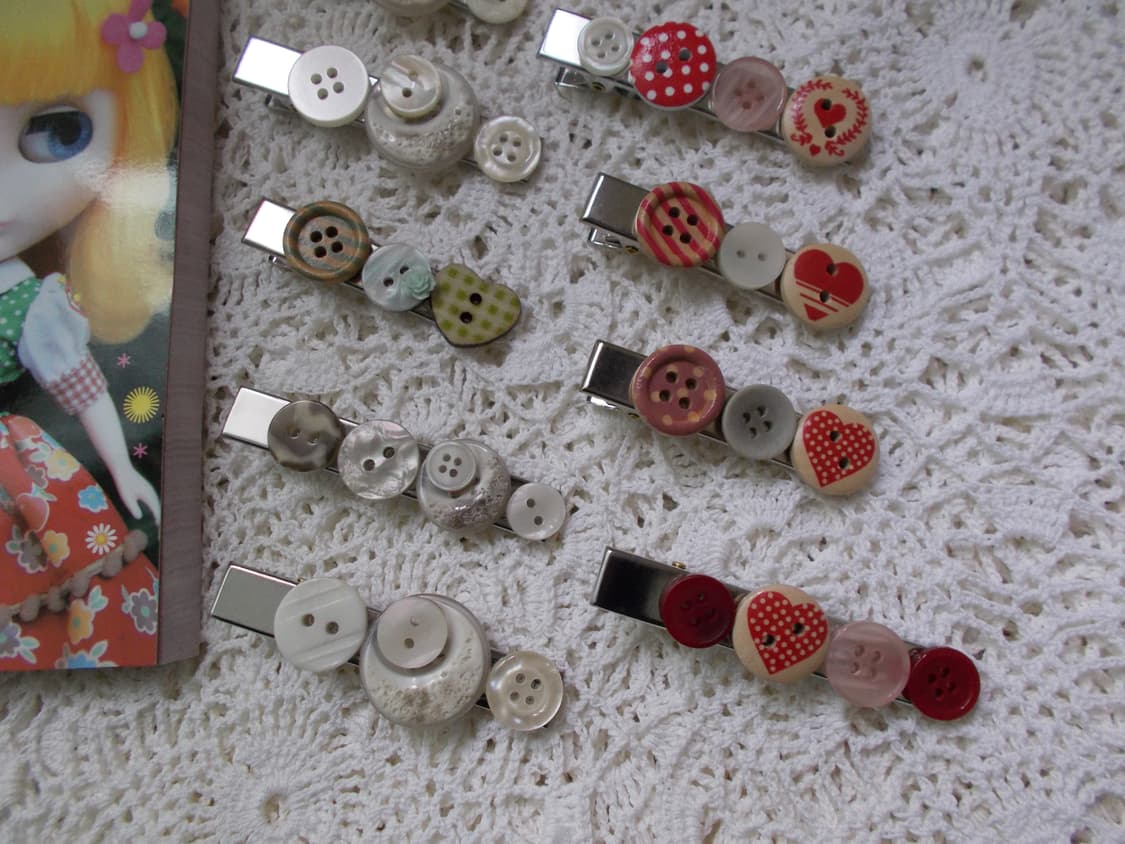 Cottage Core Button Hair Pin 상품이미지6