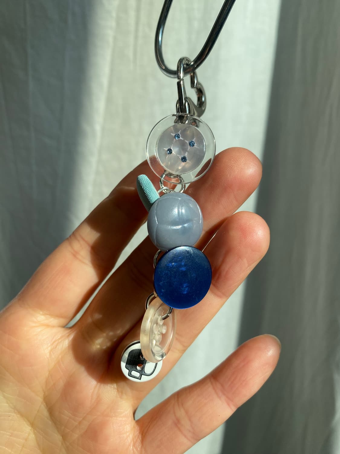 vintage button keyring_blue cup 상품이미지1