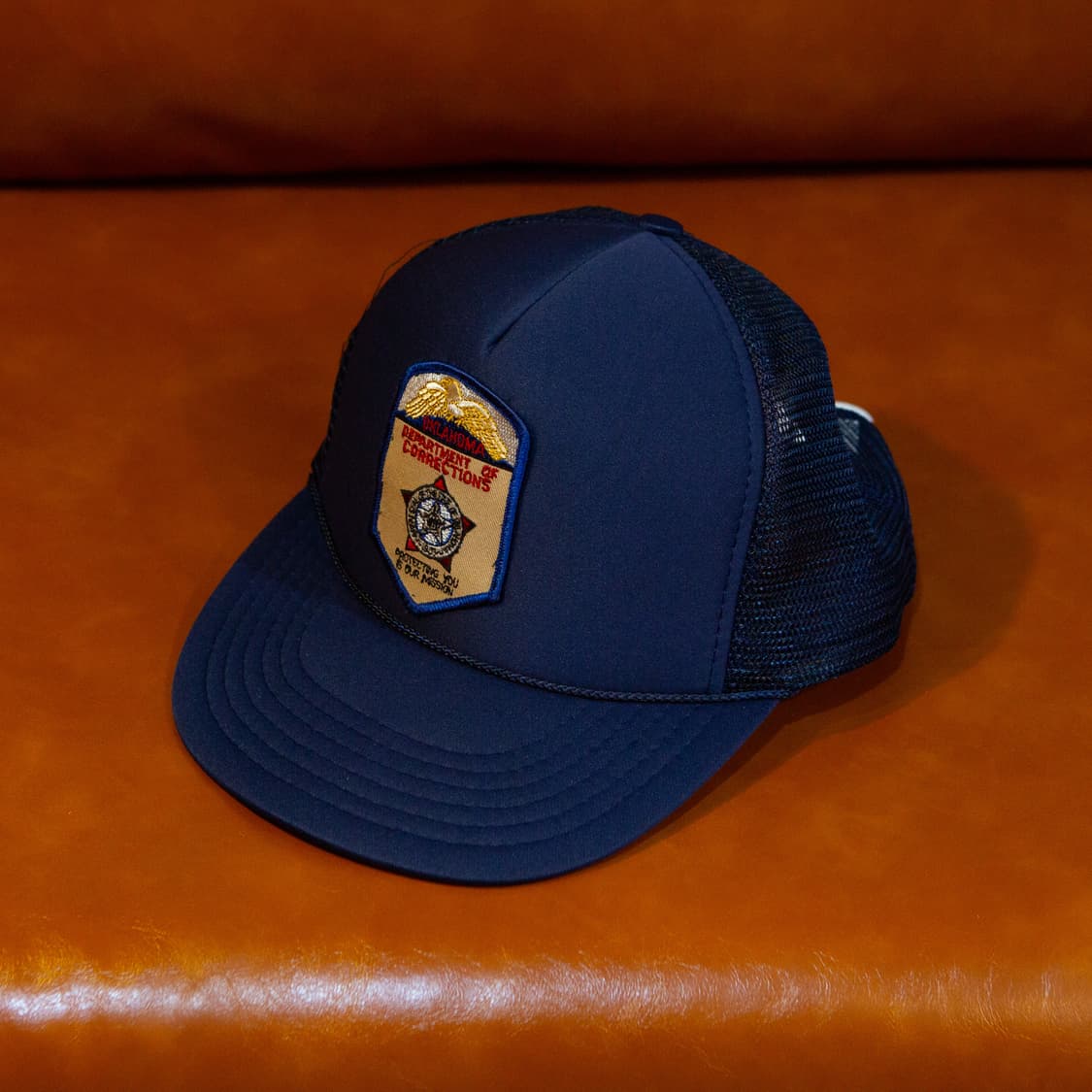 빈티지 5 패널 메쉬 트러커 캡 상품이미지2