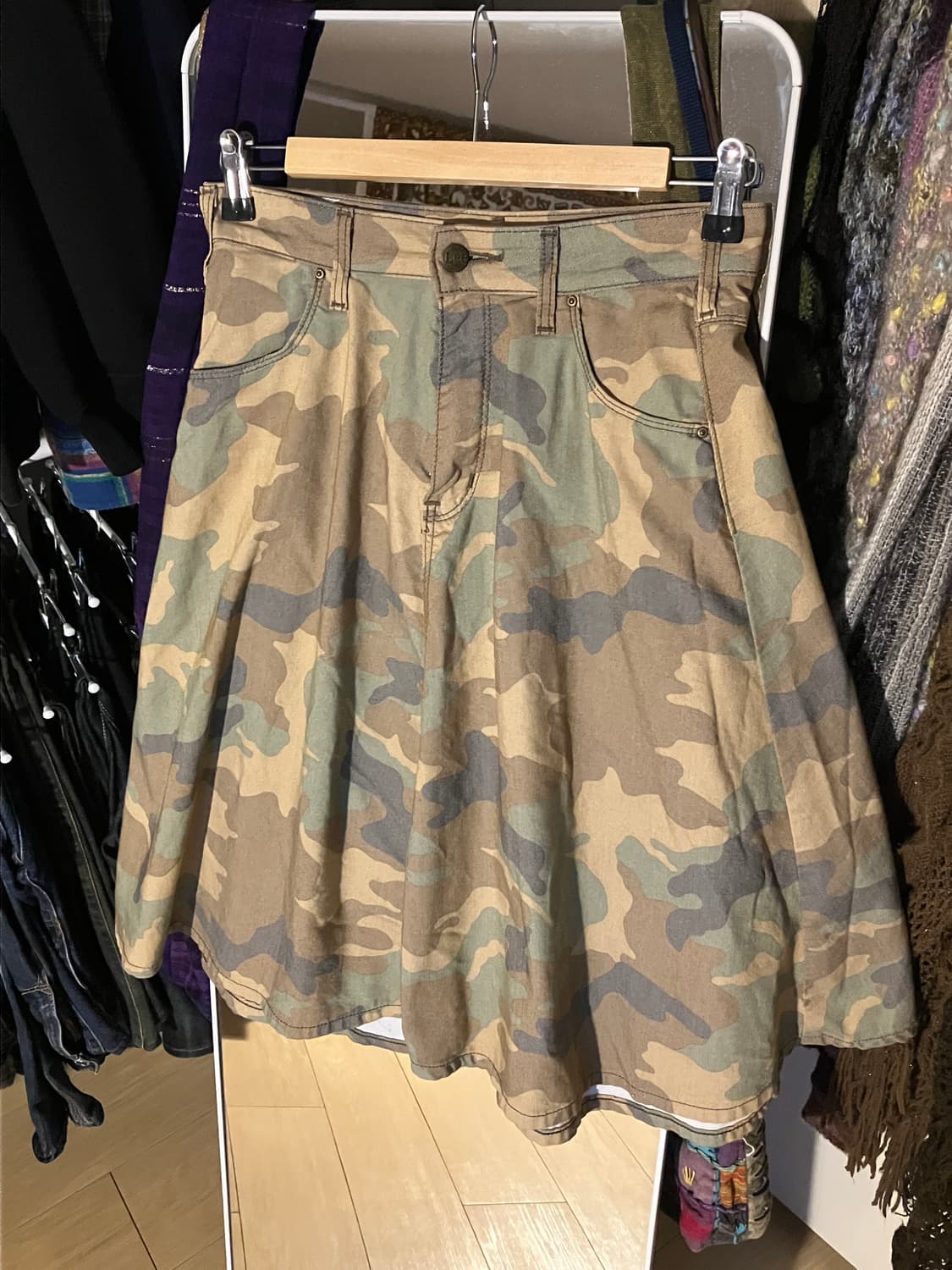 Lee 카모 미디스커트 (착샷O) 상품이미지1