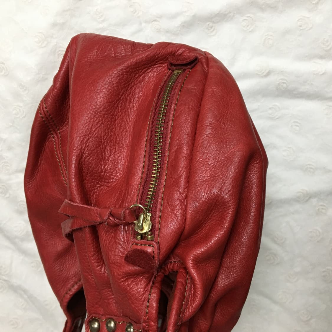 One’s heart 레더 토트백 레드 상품이미지6