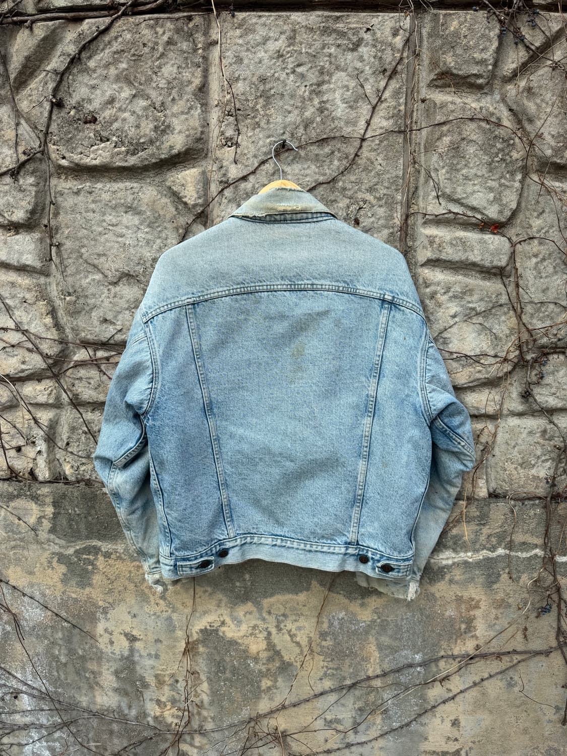 80s 리바이스 빈티지 컨디션 블랭킷 안감 데님 트러커 자켓 L 상품이미지3