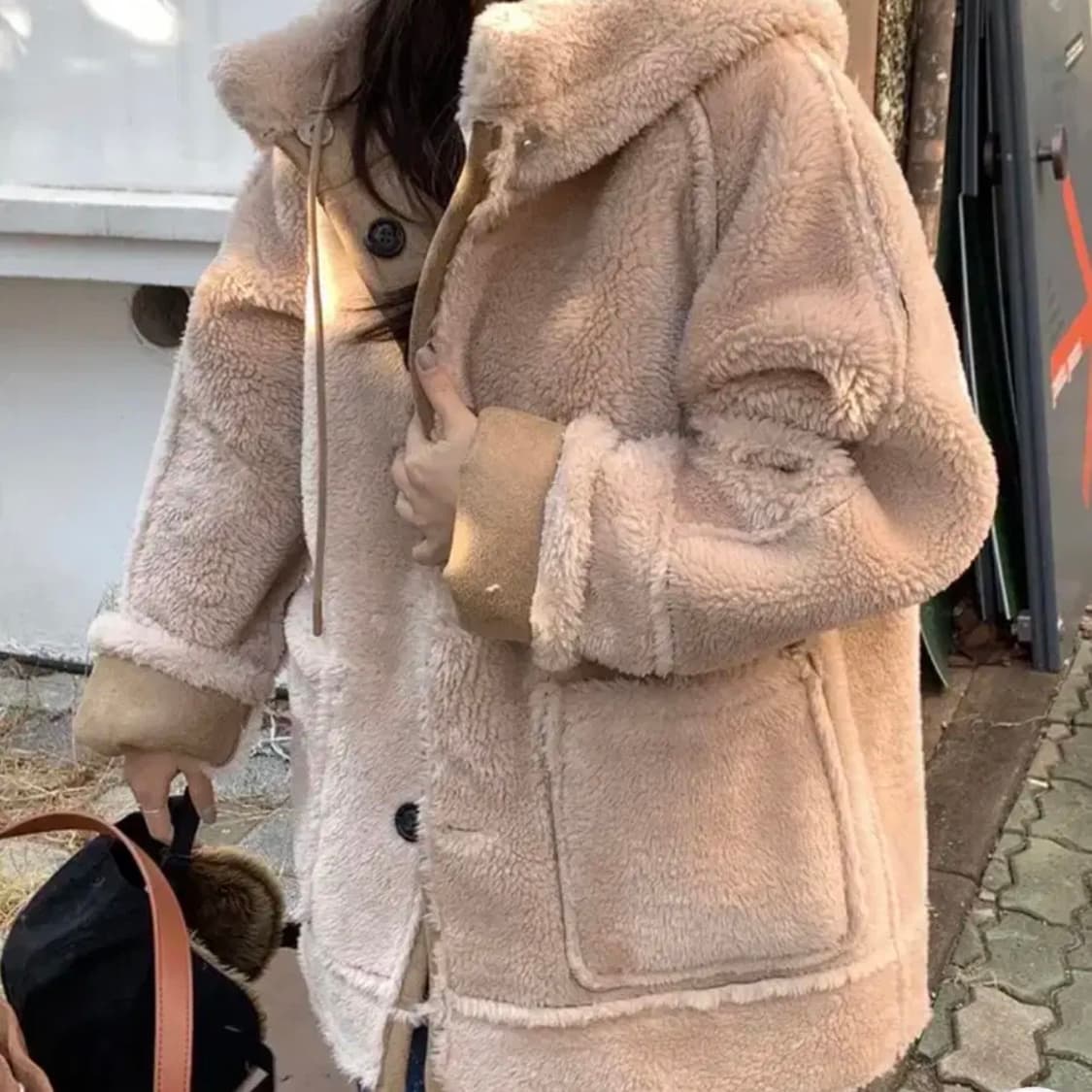 후드 양털 리버시블 무스탕 상품이미지7