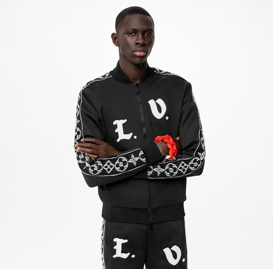 (S+/XL) / 루이비통 LV로고 플라워 모노그램 트랙 자켓 블랙 상품이미지6