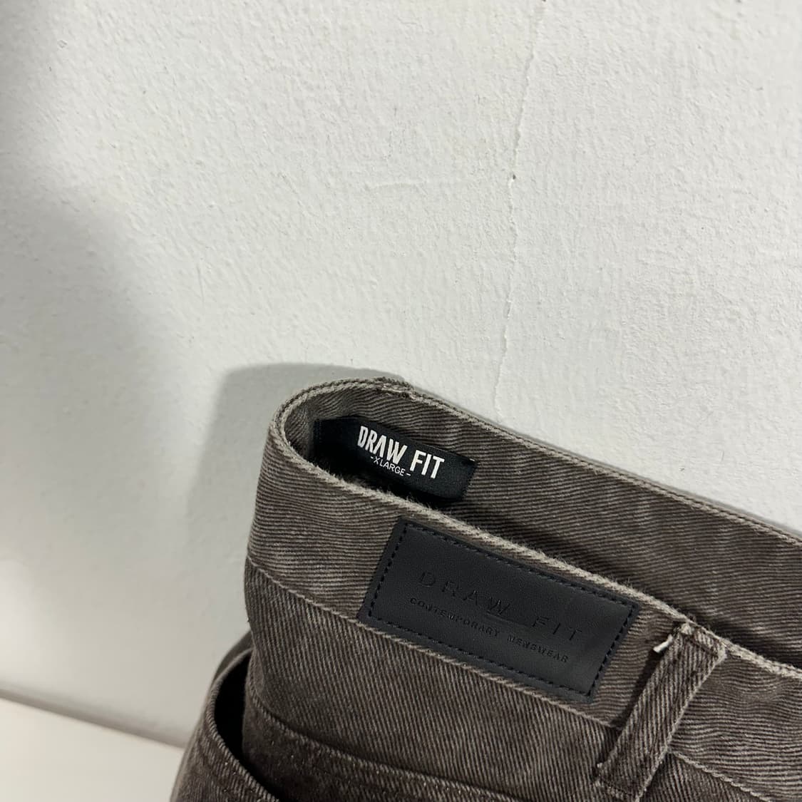 XL 드로우핏 하이웨스트 워턱 빈티지브라운 데님팬츠 상품이미지2