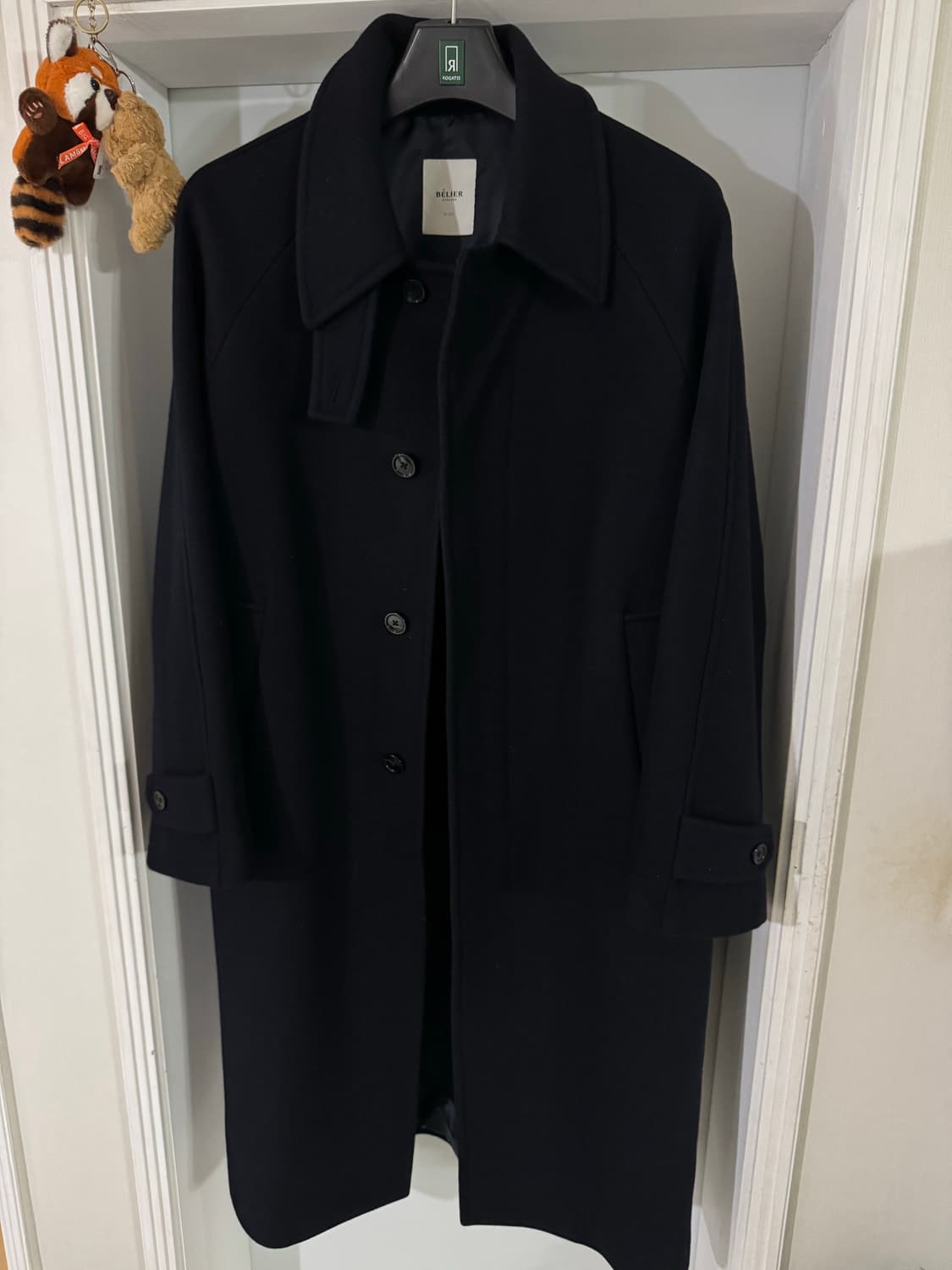 벨리에 맥시 멜톤 발마칸 울 코트 다크네이비 M 상품이미지1