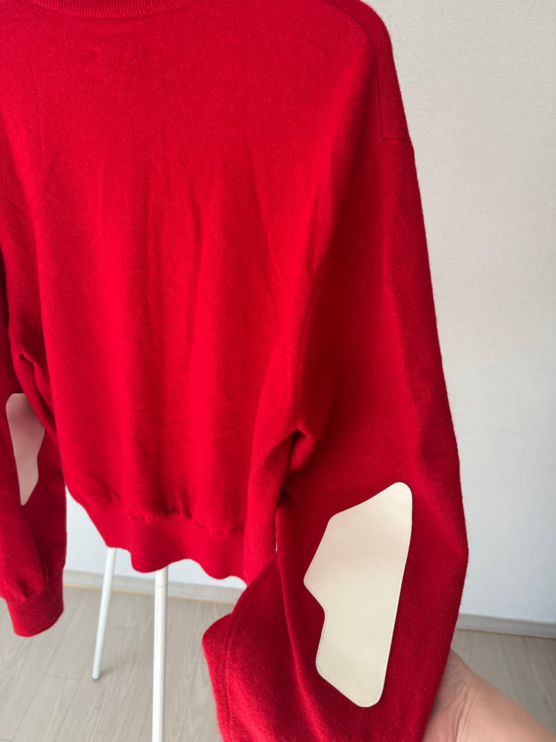 이얼즈어고 MERINO WOOL PLACKET KNIT ZIP UP 레드 상품이미지4