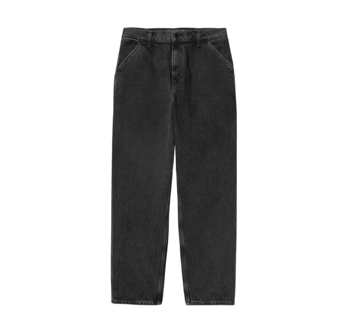 칼하트 WIP 스미스 데님 싱글니 팬츠 블랙 스톤 워시드 32x32 상품이미지3