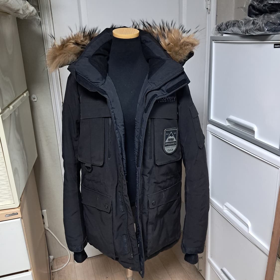 디스커버리 남성 너구리퍼 구스다운 패딩 95 상품이미지1