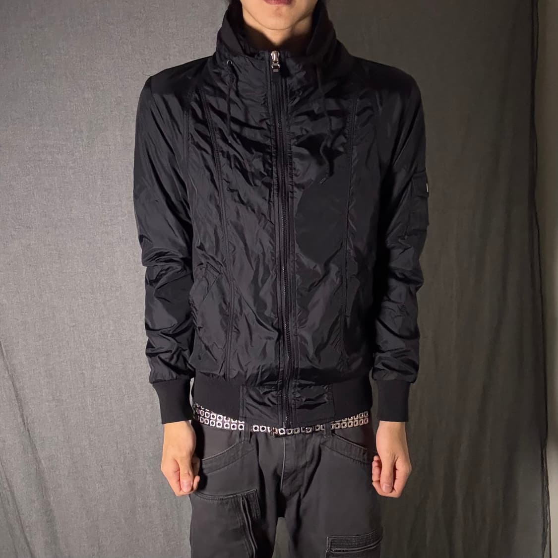 y2k 블랙 바람막이 점퍼 상품이미지1
