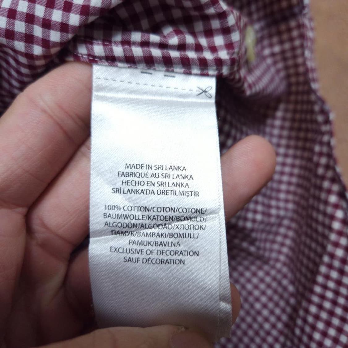 바배) 폴로 랄프로렌 슬림핏 버건디 체크 패턴 셔츠 상품이미지4