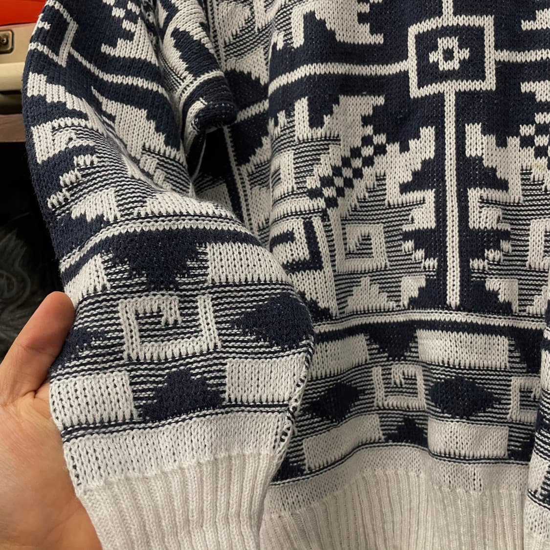 90s 하이 시에라 패턴 아크릴 니트 스웨터 상품이미지5