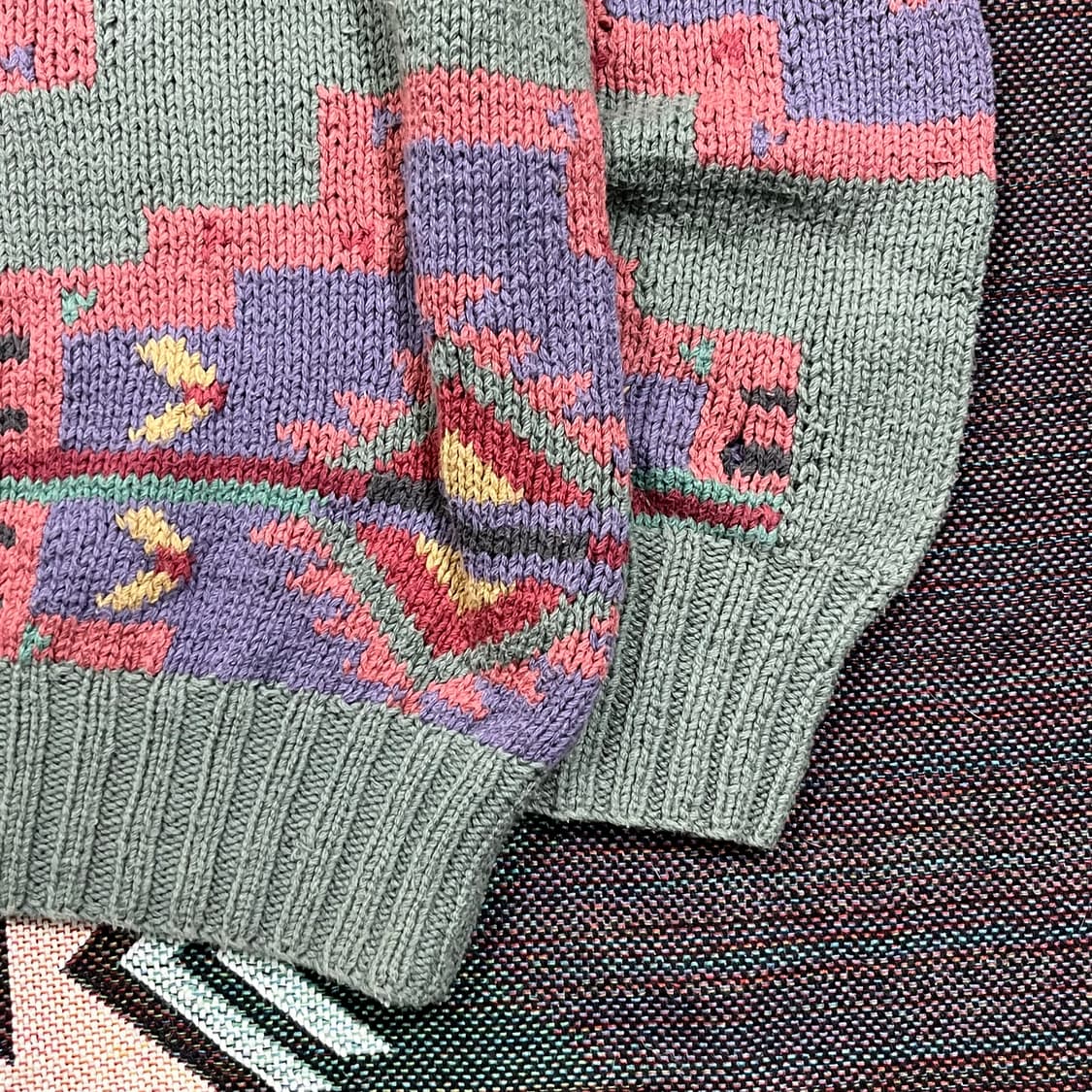 [POLO] 90's 폴로 컨트리 핸드니트 아즈텍 하프넥 니트스웨터 상품이미지6