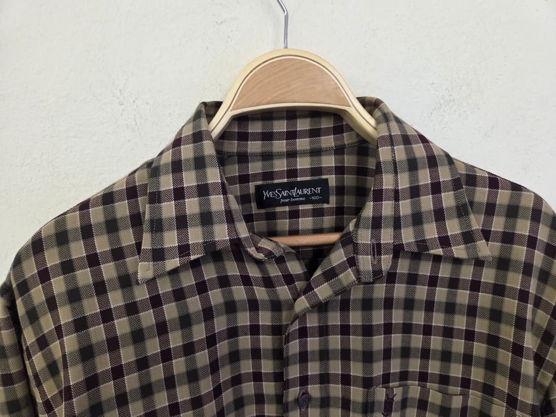 입생로랑 체크 셔츠 상품이미지2