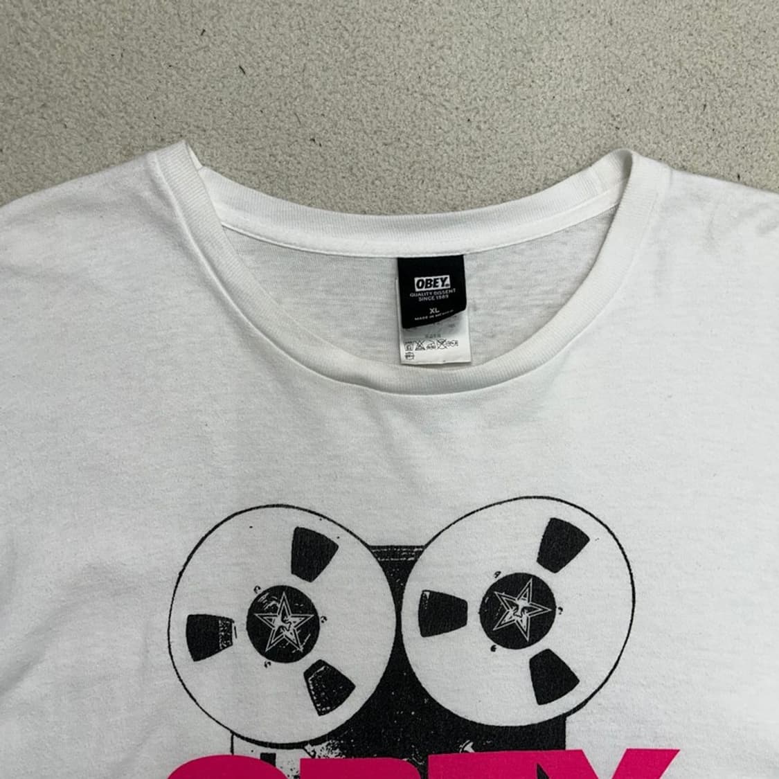 OBEY 폰탭 반팔티 화이트 XL 상품이미지4