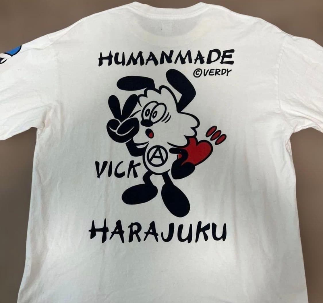 휴먼 메이드 그래픽 아티스트 베르디 협업 빅 롱슬리브 티셔츠 화이트 상품이미지2