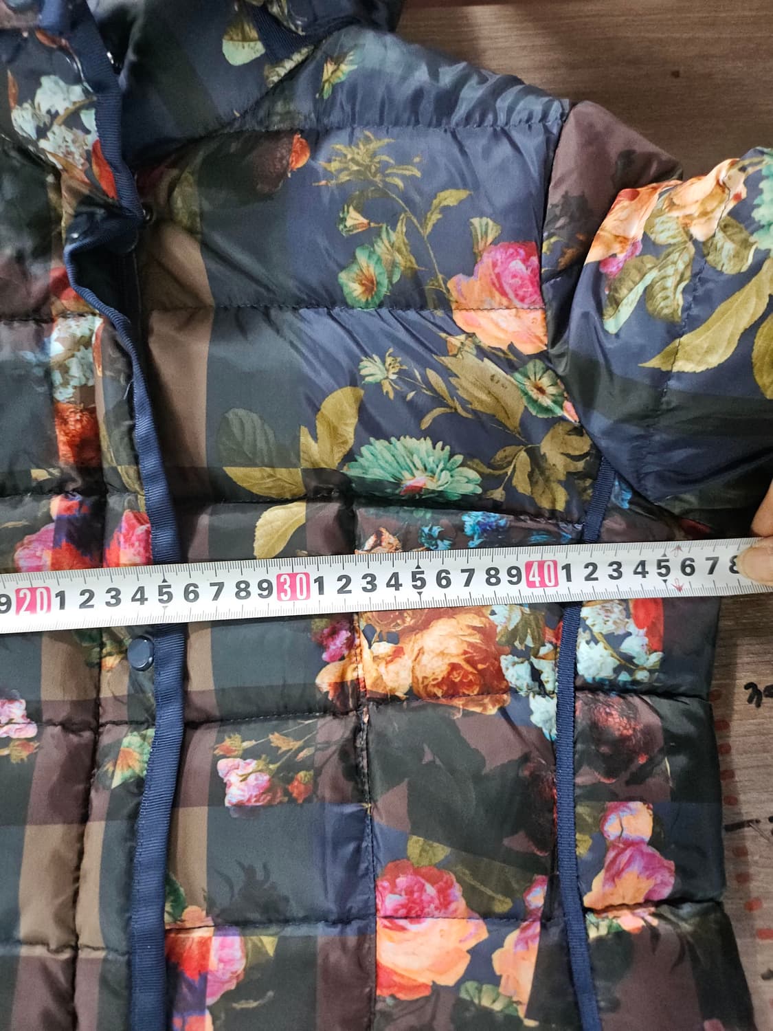 크로커다일 플라워 패턴 롱 패딩 점퍼  90 상품이미지6