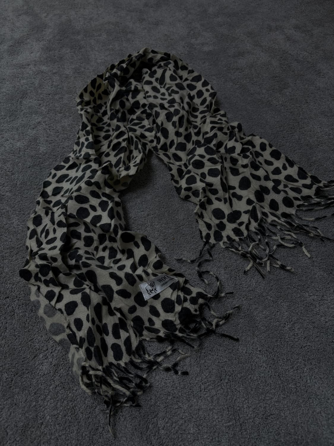 Vintage v-kei punk mood leopard scarf 상품이미지3