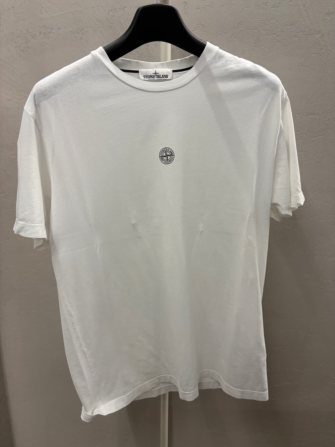 스톤아일랜드 로고 코튼 반팔 화이트 100 상품이미지2