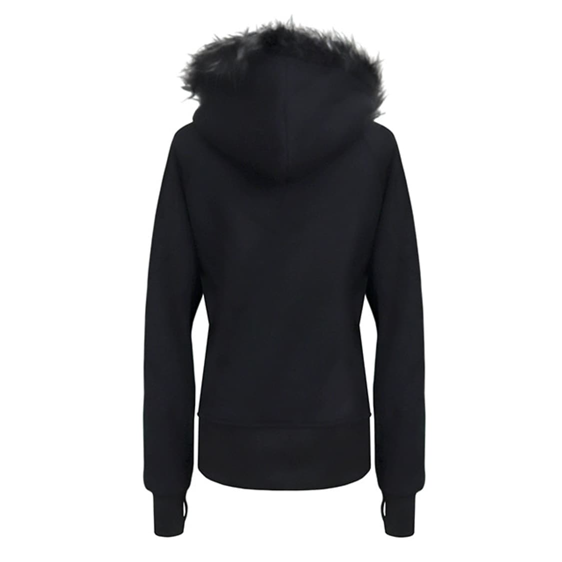 갸루 스타일 퍼 후드 집업 자켓 상품이미지4