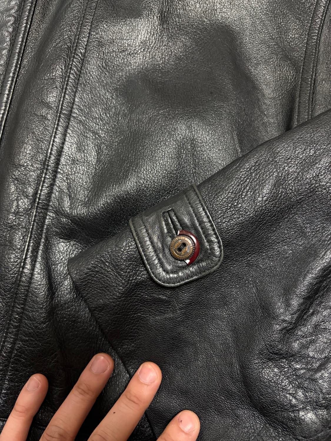 100-105) 빈티지 램스킨 레더 카코트 올드갭 스타일 상품이미지5