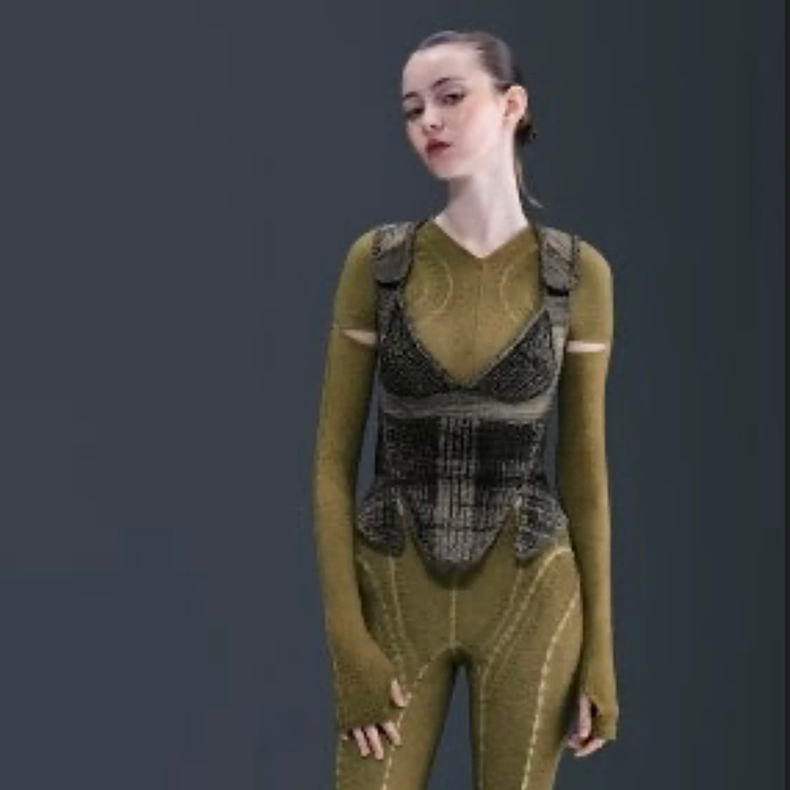 Nike x Knwls 사이드 코르셋 블랙 베이지 S 상품이미지2