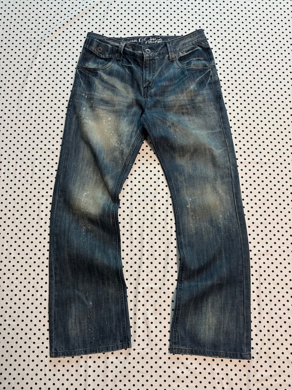 후아유 00's 신치백 부츠컷 데님팬츠 y2k 펑크 상품이미지2