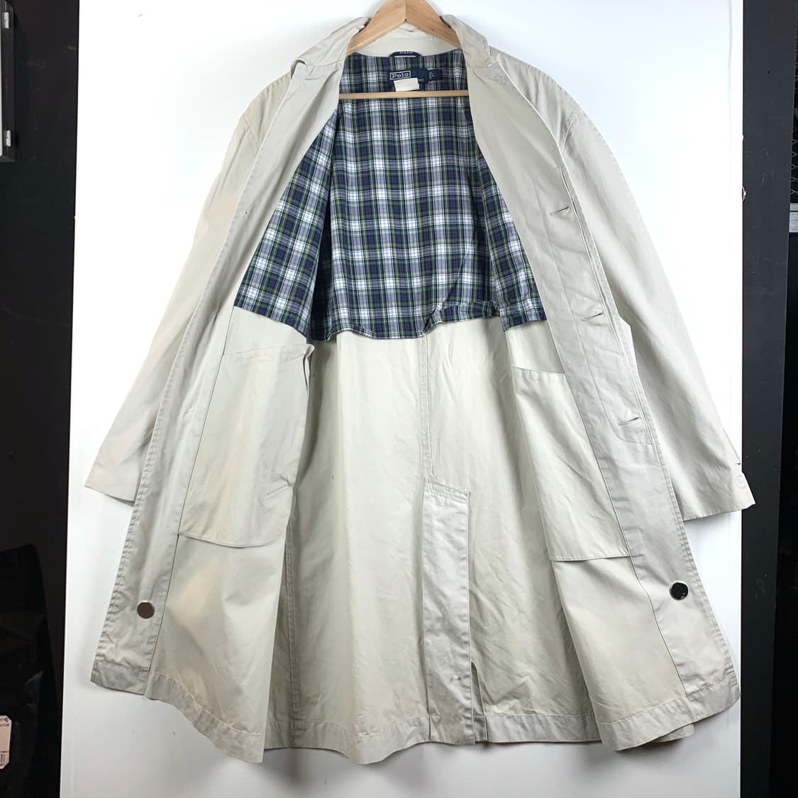 폴로 랄프로렌 제팬 라인 아이보리 베이지 트렌치 코트 상품이미지7