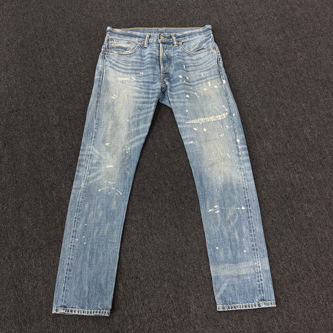 RRL 더블알엘 페인팅 데미지 데님 팬츠  상품이미지1