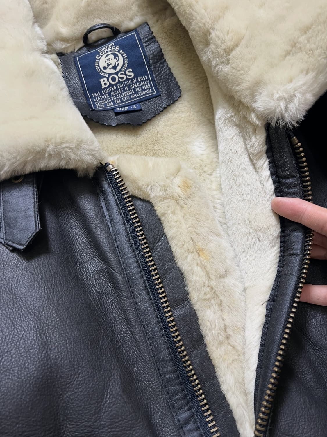 산토리보스 B-3 무스탕 가죽 자켓 상품이미지8