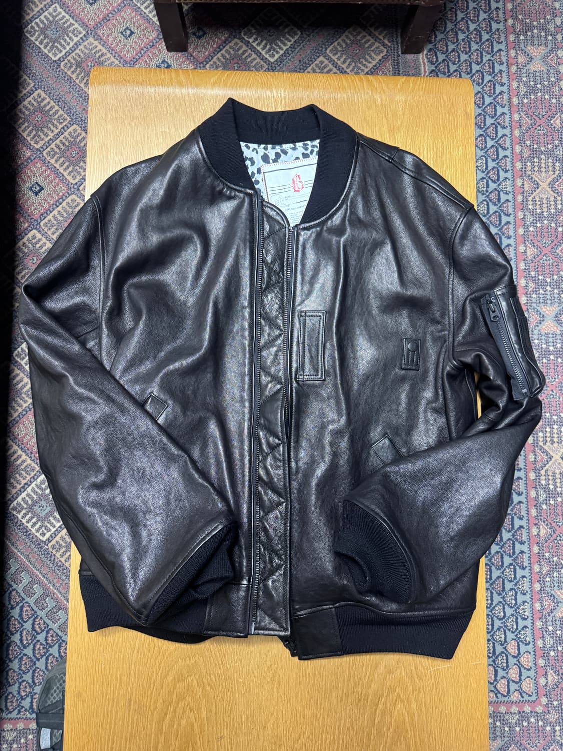 블랙아웃 ma-1 레더  xl 상품이미지1