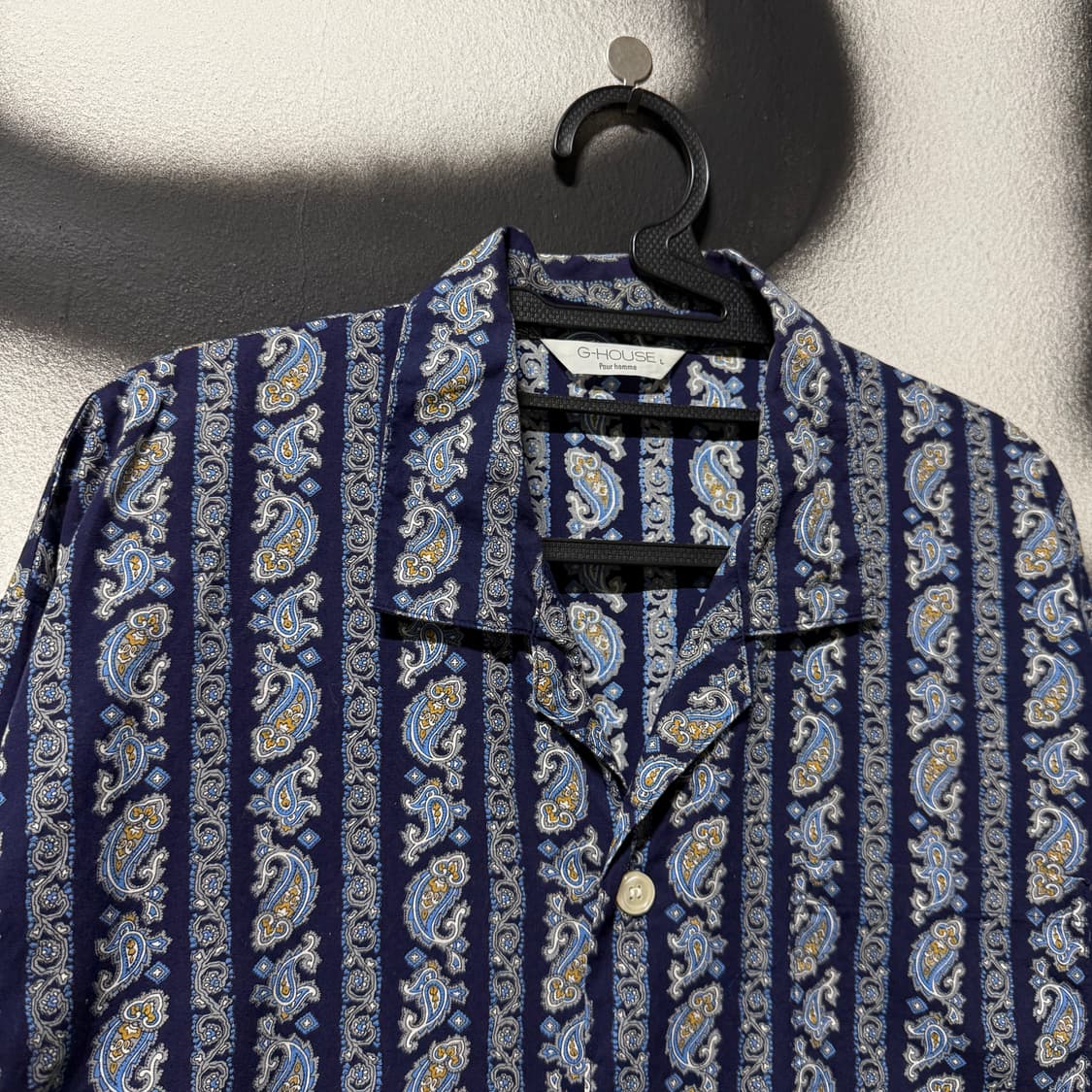 VTG 빈티지 에스닉 페이즐리 스트라이프 패턴 긴팔 셔츠 상품이미지3