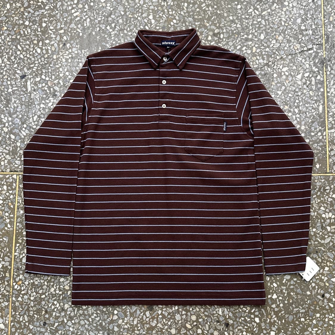 90s USA 올드 스투시 폴로 셔츠 데드스탁 L 상품이미지2