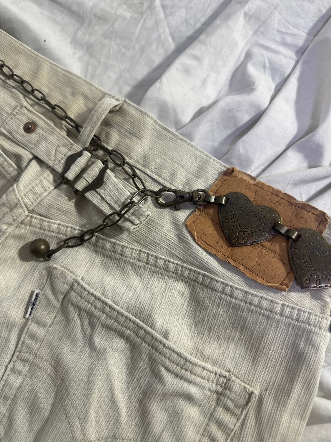 빈티지 하트 콘초 링크 벨트 네크리스 네이티브 아메리칸 보헤미안 히피 상품이미지5