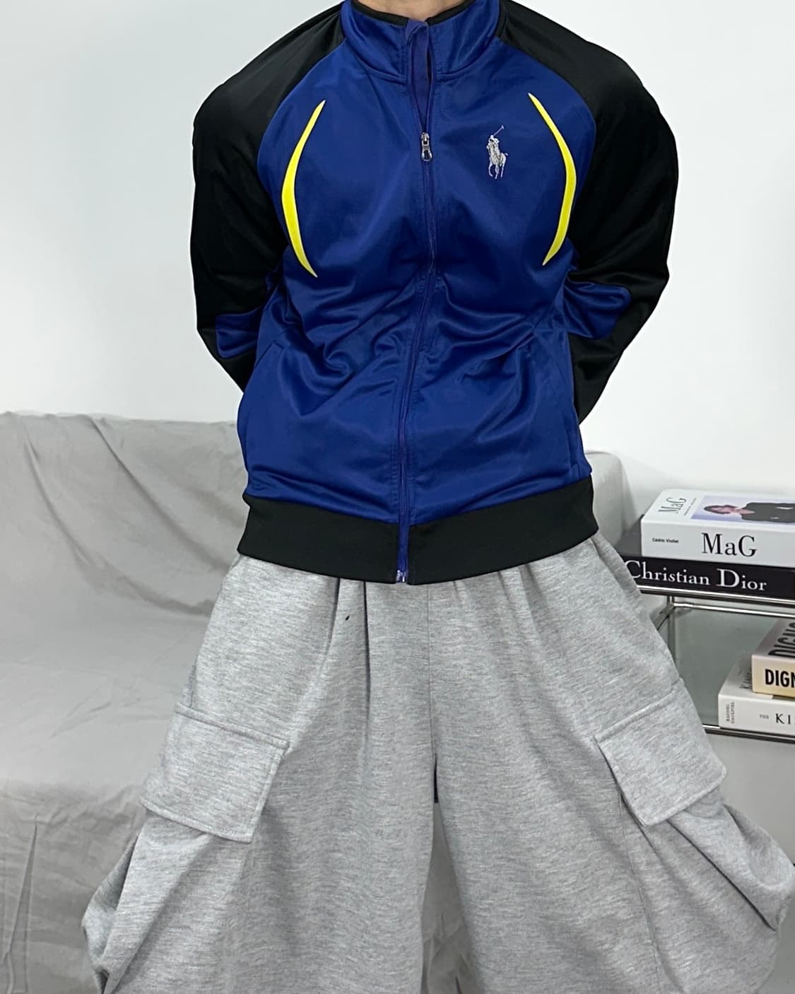 폴로 랄프로렌 빅로고 배색 트랙탑 져지 XL 상품이미지3