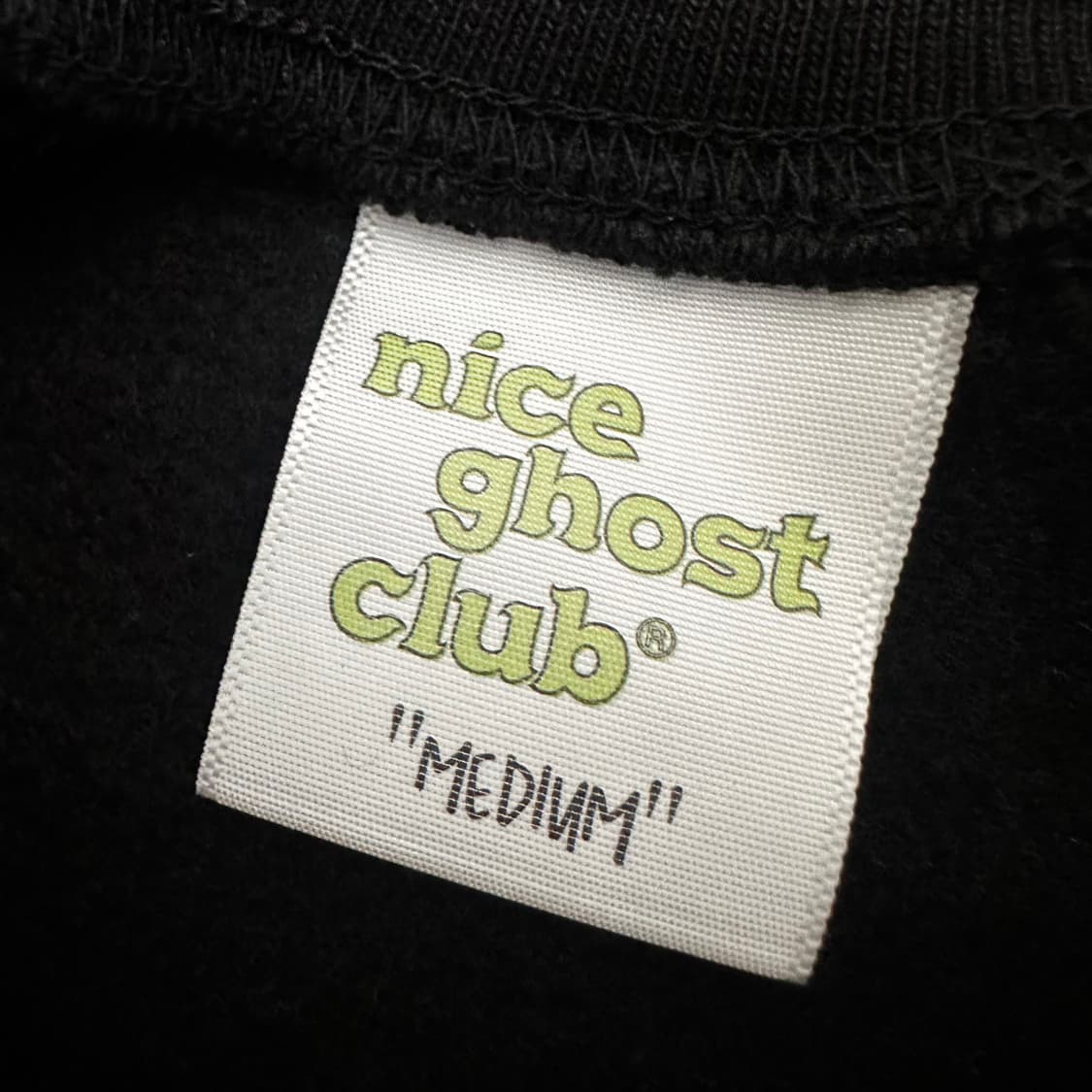 NICEGHOSTCLUB 기모 맨투맨 티셔츠 블랙 M 상품이미지3