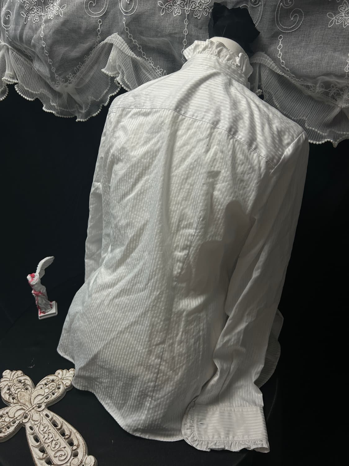 핀터레스트 스트라이프 레이스 셔츠 상품이미지7