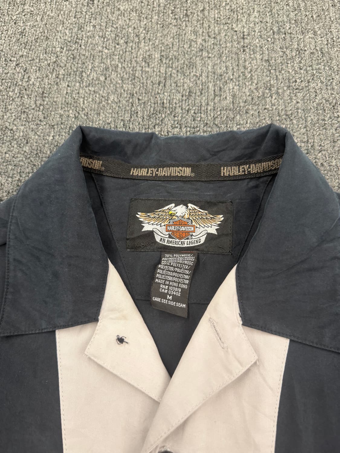 M) 할리데이비슨 빈티지 레이싱 컬러블록 반팔셔츠 상품이미지5