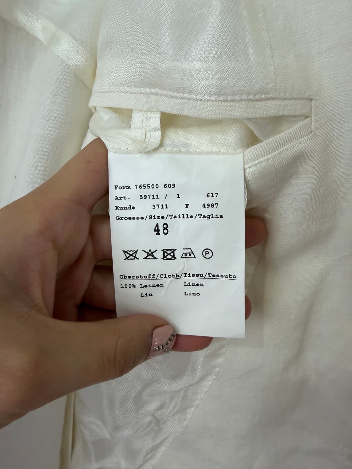 90s 이태리 리넨 테일러드 자켓 상품이미지6