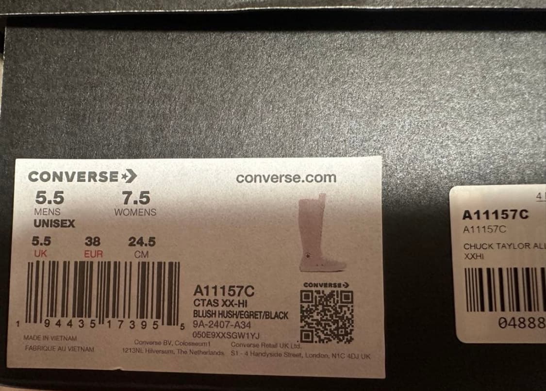 컨버스 척테일러  올스타 니하이 레이스업  핑크롱부츠 상품이미지5