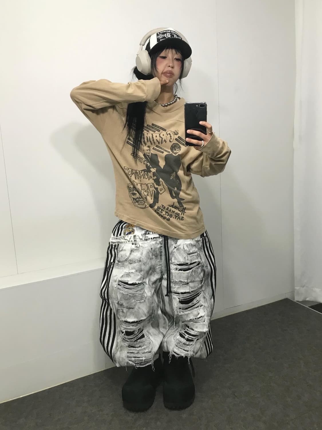 🎸히스테릭글래머 X 더 크램프스 콜라보 롱슬리브 🎸 ( 레어) 상품이미지3