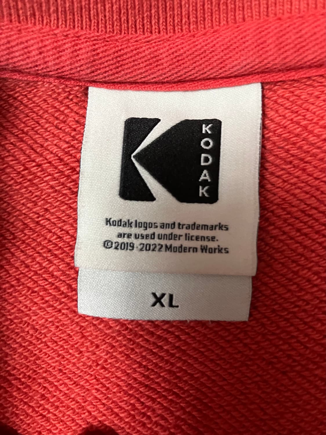 Kodak 코닥 레드 맨투맨 XL 상품이미지7