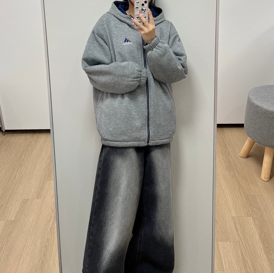 아디다스 리버시블 양면 바람막이 후드 집업 자켓 상품이미지2