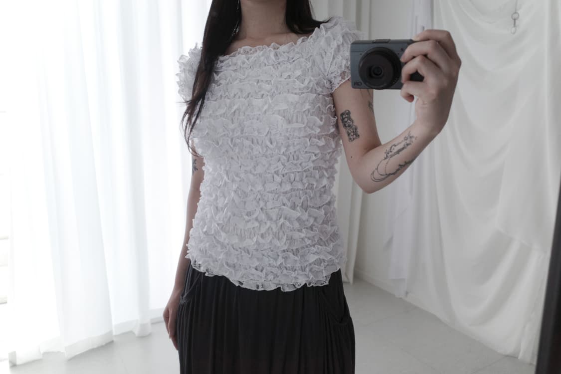 cecil mcbee) frill half T 상품이미지4