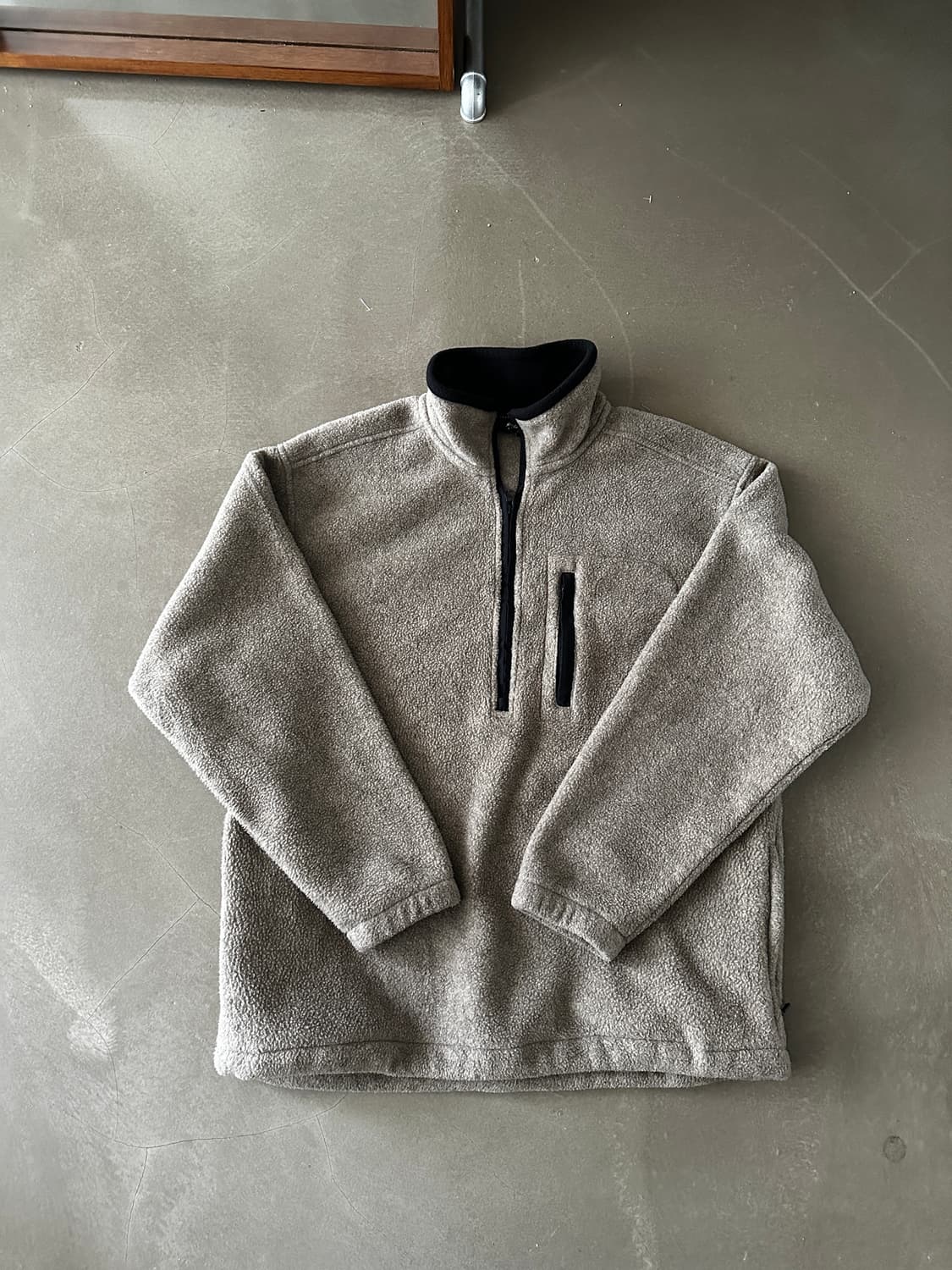 에디바우어 플리스 하프 집업 베이지 상품이미지1