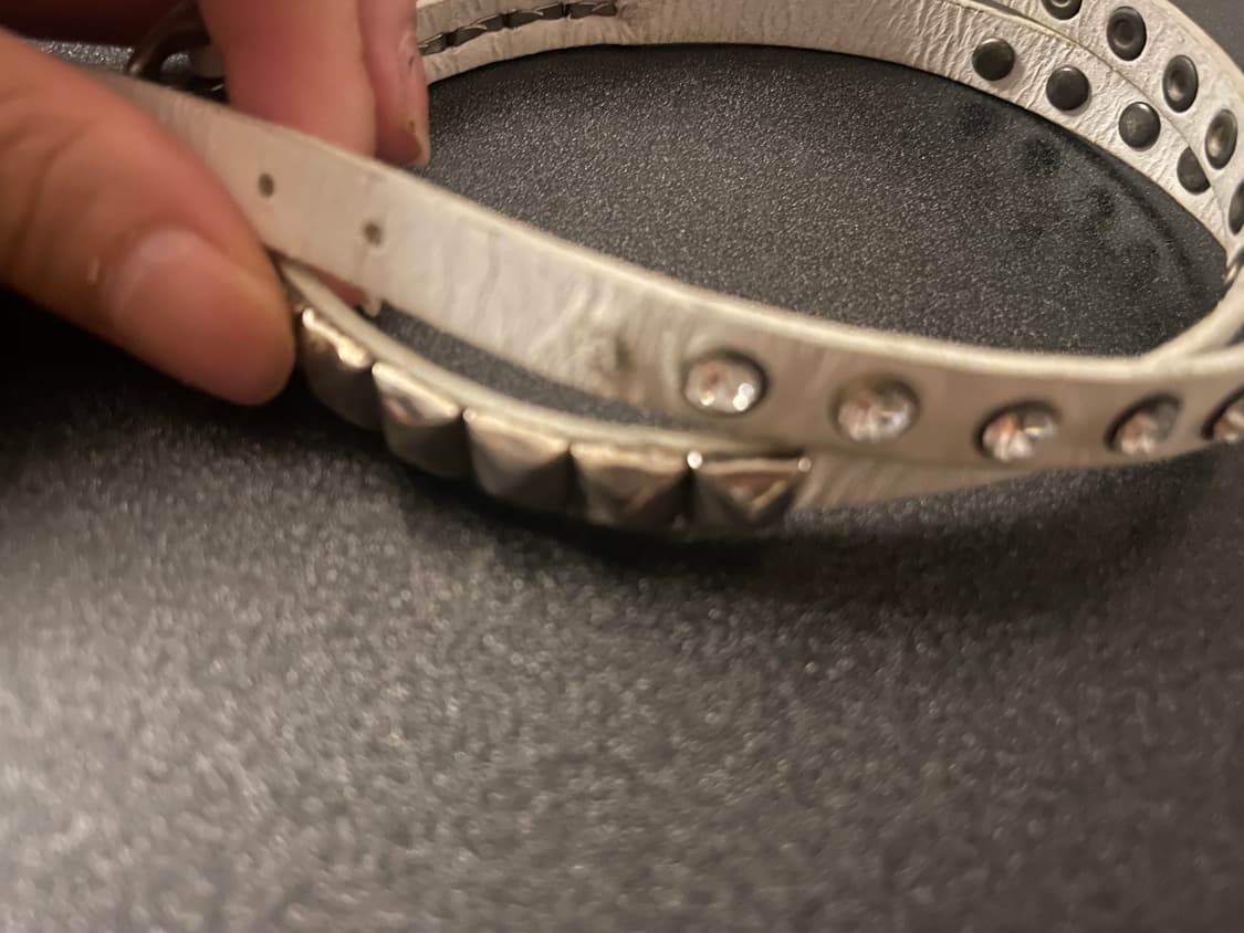 갸루 화이트 스터드 팔찌 상품이미지5