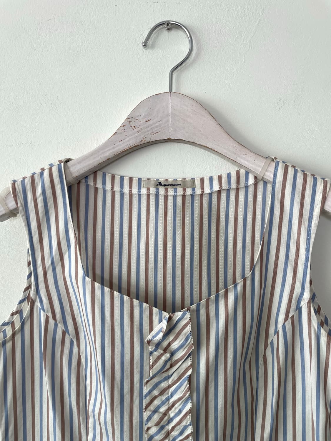 Aquascutum square neck frill blouse 상품이미지2